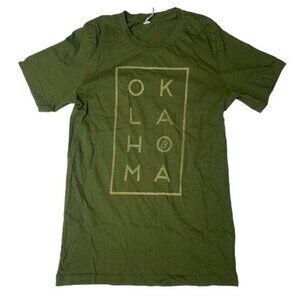 Oklahoma Sage Green Souvenir Shirt Soft 100% Cotton Tee Size S